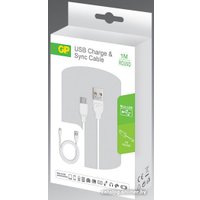 Кабель GP CB14WE-2B1 USB Type-A - microUSB (1 м, белый)