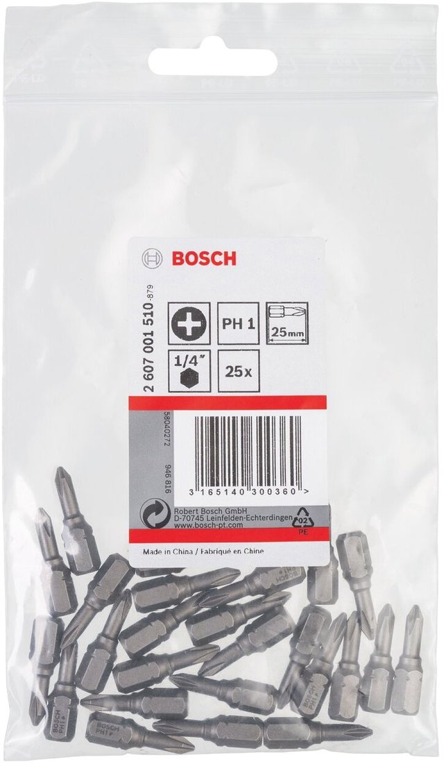 

Bosch 2607001510 25 предметов