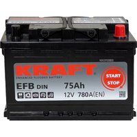 Автомобильный аккумулятор KRAFT EFB R+ (75 А·ч)