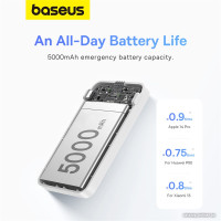 Внешний аккумулятор Baseus MagPro Magnetic Bracket Wireless Fast-Charging Power Bank 20W 5000mAh (белый)