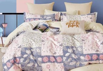 Семейный комплект постельного белья Cleo Сатин Семейный SK-41/1042