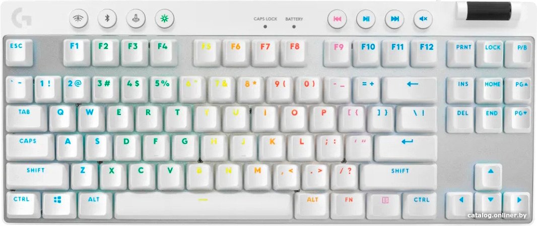 Клавиатура Logitech G Pro X TKL Lightspeed GL Tactile 920-012148 (белый, нет кириллицы)