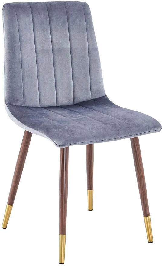 

Стул AksHome Moony (светло-серый велюр/орех/наконечник золото)