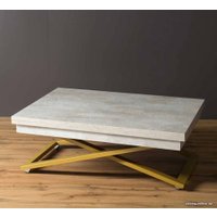 Стол-трансформер Levmar Cross D51/S90 (бетон/золото)