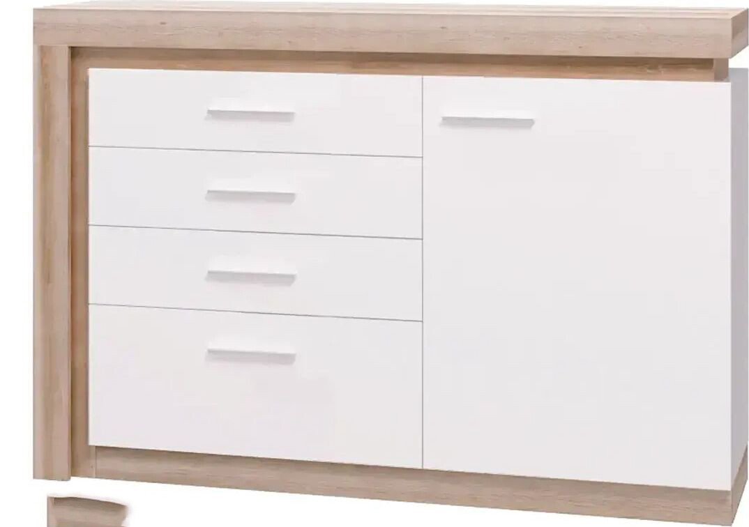 

Комод Ижмебель Люмен 3 (белый снег глянец)