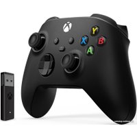 Геймпад Microsoft Xbox + беспроводной адаптер (черный)