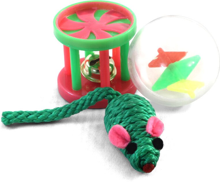 

Игрушка для кошек Triol XW7006 22181054 (мяч, мышь, барабан)