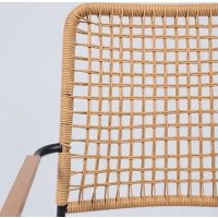 Садовый стул AksHome Bergamo (PE, иск.роттанг, черный+коричневый)