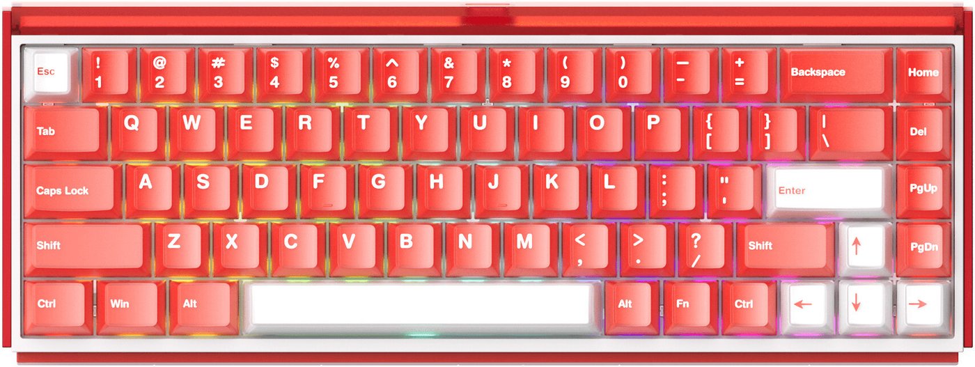 Клавиатура Akko Ray68 HE Magnetic Misty Red & White (Akko AstroAim Magnetic)