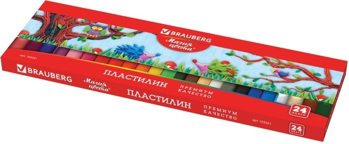 

Пластилин BRAUBERG Магия цвета 103351 (24 цв)