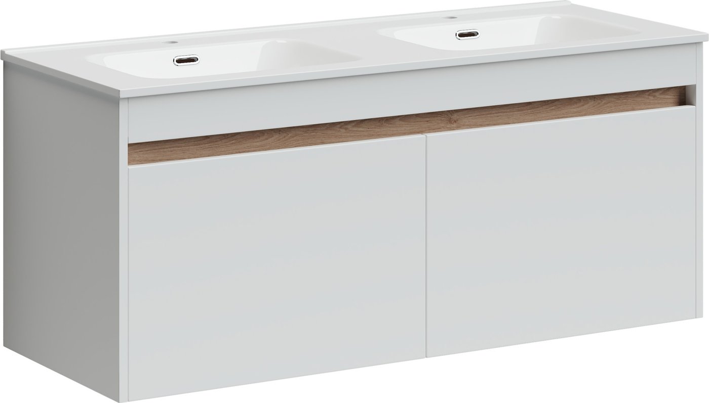 

Sancos Тумба под умывальник Smart SM120-2W (белый глянец)