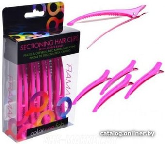 Зажим для волос Framar Super Sectioners Clip Pink (4 шт)