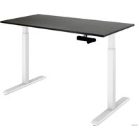 Стол для работы стоя ErgoSmart Manual Desk 1380x800x18 мм (дуб мореный/белый)