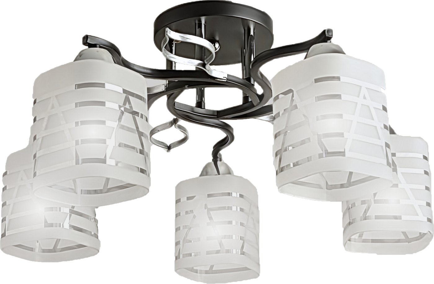 

Припотолочная люстра Aitin Pro НПБ 02-5x60-101 8239/5 (черный/хром)