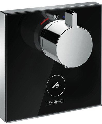 

Смеситель Hansgrohe ShowerSelect Highflow 15735600 (черный/хром)