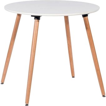 Кухонный стол Stool Group Rookie Round (белый/дерево)