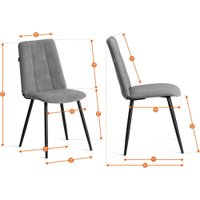 Стул TetChair Asti Trend велюр (молочный/черный)