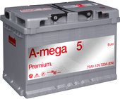 A-mega Premium 6СТ-75-А3 R low (75 А/ч)