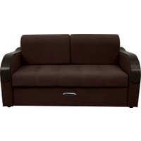 Диван Сириус Лидер-1 НПБ 185x110 (Eva 04 велюр темно-коричневый)