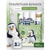 Туалетная бумага Familia Трехслойная (40 шт, белый)