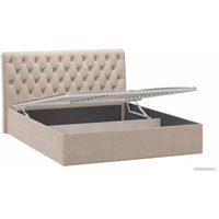 Кровать Трия Скарлет универсальная тип 1 с ПМ и заглушиной 160x200 (велюр мокко светлый)
