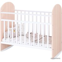 Классическая детская кроватка Фея 701 (дуб пастельный/белый)