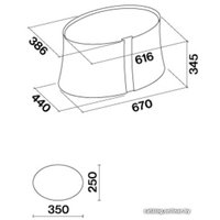 Кухонная вытяжка Falmec Zephiro E-ion Island 67 450 м3/ч (белый)