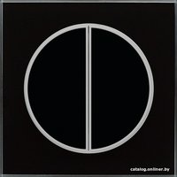 Беспроводной выключатель DeLUMO Takto двухканал. клавишный 9005 (классический черный)