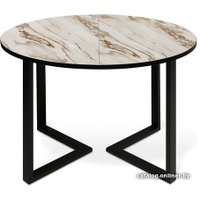 Кухонный стол Sheffilton SHT-T41/100-140 (браун cтоун/черный)