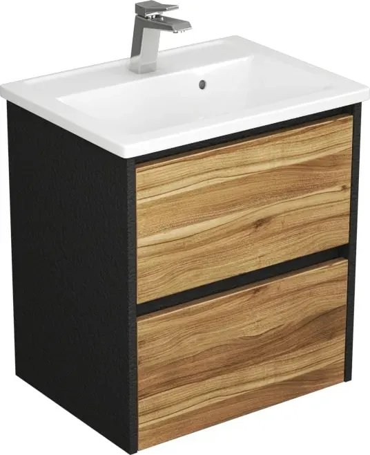 Uncoria Тумба с умывальником Тронто 60 + Paola Mario 60 (орех/лион)