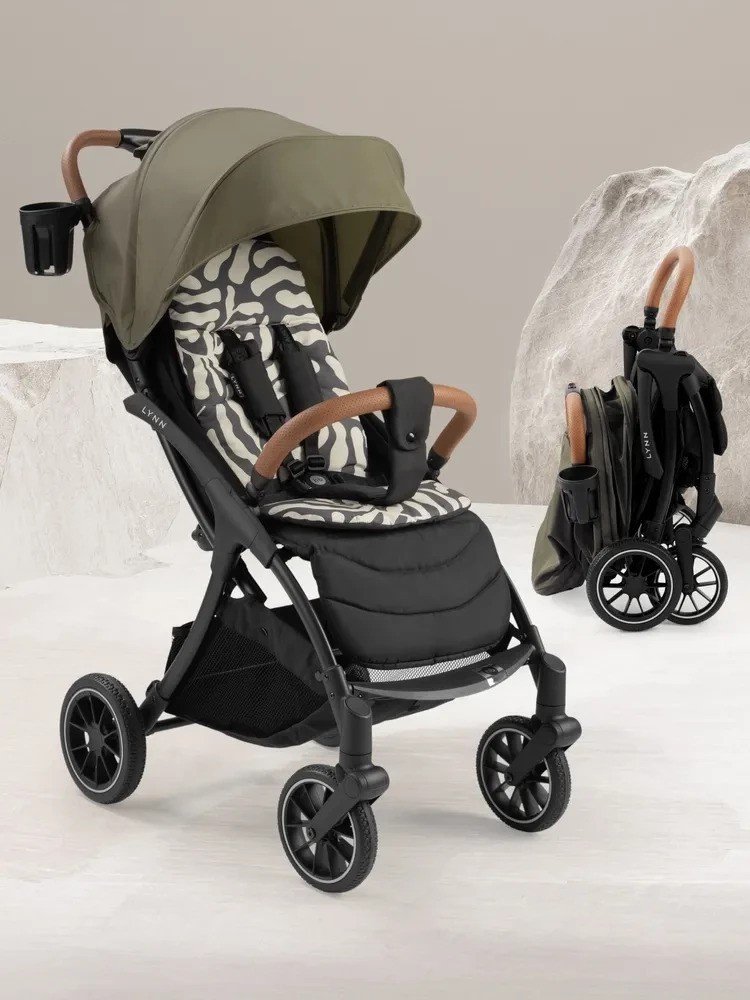 

Коляска прогулочная «книга» Happy Baby Lynn (dark olive & flora)