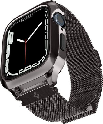 Spigen Metal Fit Pro для Apple Watch (45/44 мм) (темно-серый)