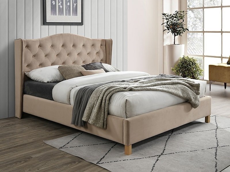 

Кровать Signal Aspen Velvet 160x200 (бежевый)