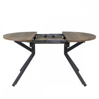 Кухонный стол Виста Оттава 100x100/145 (дуб олово/муар графит)