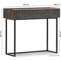 Консольный стол Shtabe Simple 7011 эко (графит/дуб веллингтон/черный)