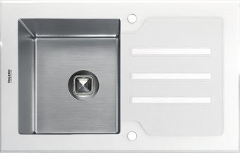 Кухонная мойка Tolero Ceramic glass TG-780 (белый)