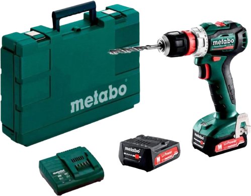 

Дрель-шуруповерт Metabo PowerMaxx BS 12 BL Q 601039500 (с 2-мя АКБ 2 Ah, кейс)