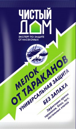 Мел от насекомых Чистый дом от тараканов 20 г