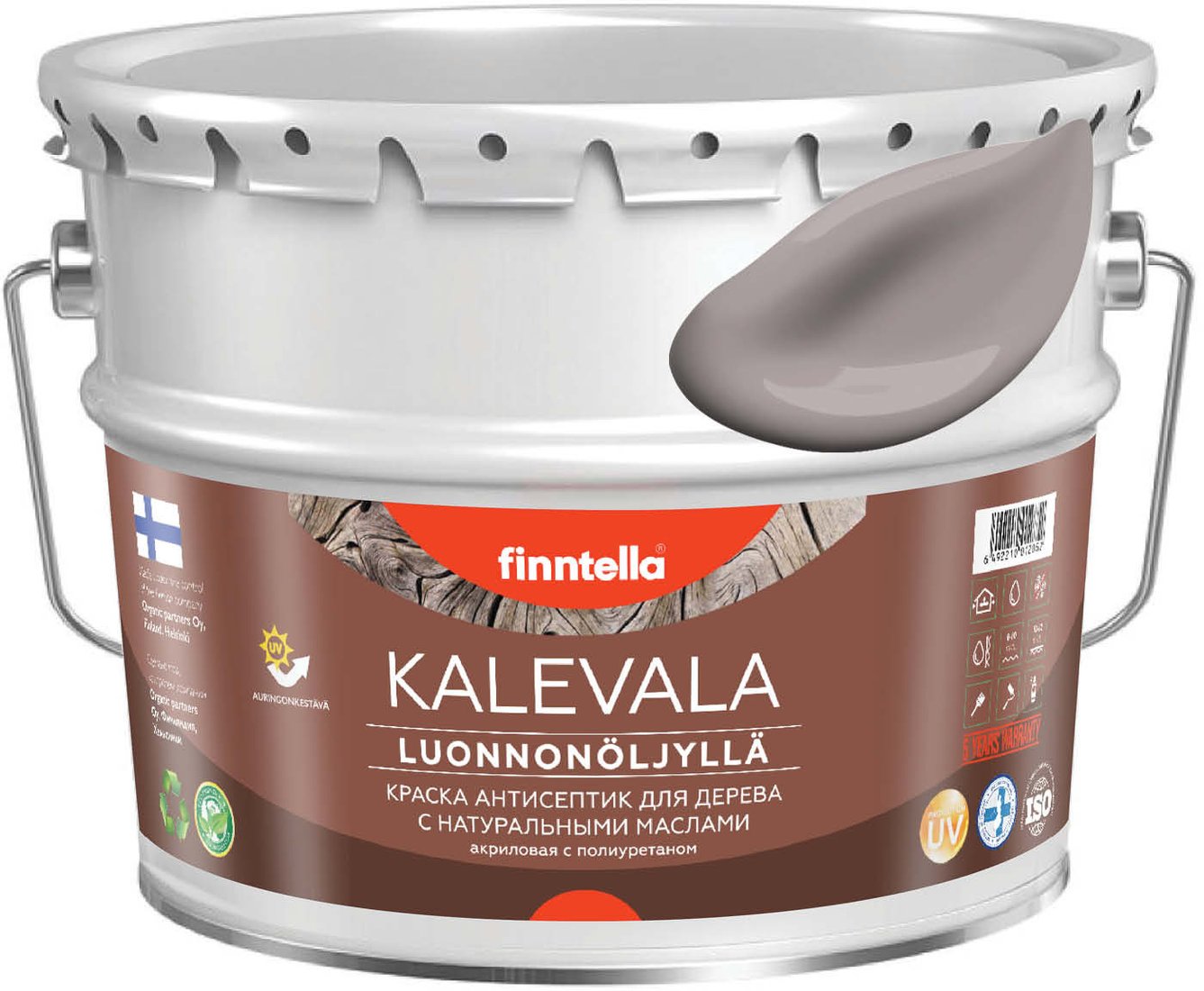

Краска Finntella Kalevala Violetti Usva F-13-1-9-FL106 9 л (серый)