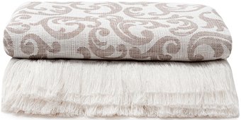 Плед Лен наш Завиток 215962 (180x220, бежевый)