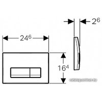 Панель смыва Geberit Delta 51 115.105.DW.1 (черный глянцевый)