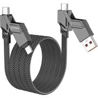 Кабель Borofone BU43 USB Type-C/Lighting - USB Type-C/USB Type-A (1.2 м, черный)