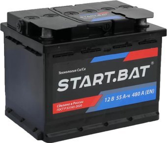 Автомобильный аккумулятор Start.Bat 6СТ-55 VLR Евро (55 А·ч)
