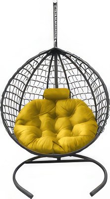 

Подвесное кресло Craftmebel Кокон Капля Премиум (желтый/графит)