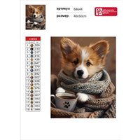 Алмазная мозаика  Феникс+ Щенок-кофеман 68644