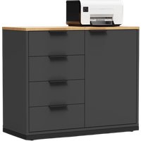 Тумба Crafto Вера 04 90x40x75 (графит дуб)