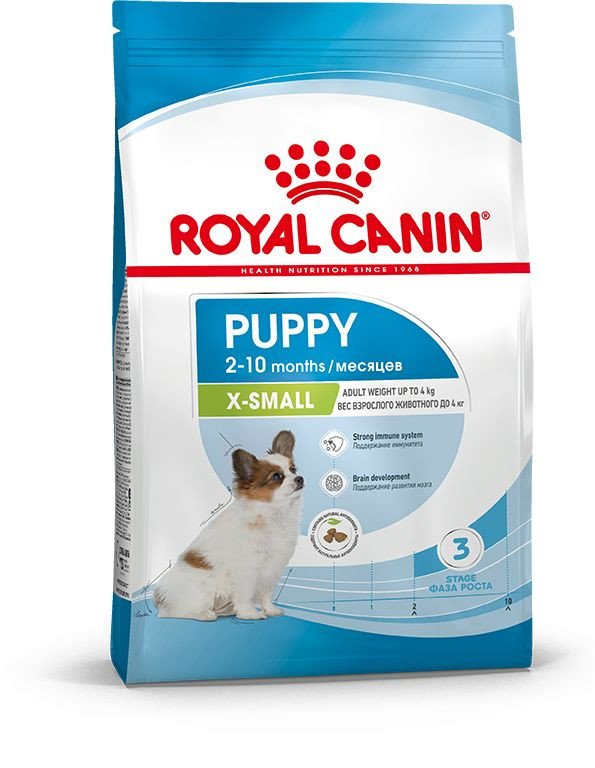 Сухой корм для собак Royal Canin X-Small Puppy корм для щенков мелких пород до 10 мес. 1.5 кг