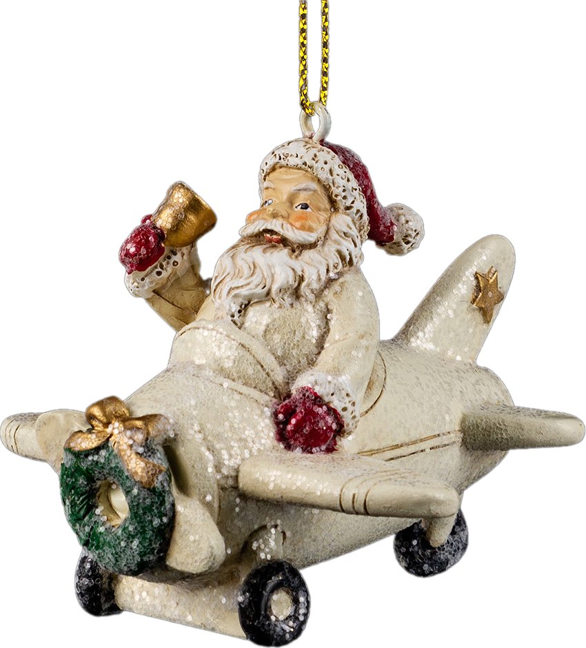 

Елочная игрушка Erich Krause Decor. Санта на самолете 59021
