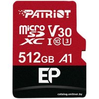 Карта памяти Patriot microSDXC EP Series PEF512GEP31MCX 512GB (с адаптером)