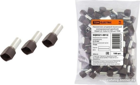 Наконечник-гильза для кабеля TDM Electric SQ0521-0012 (100 шт)